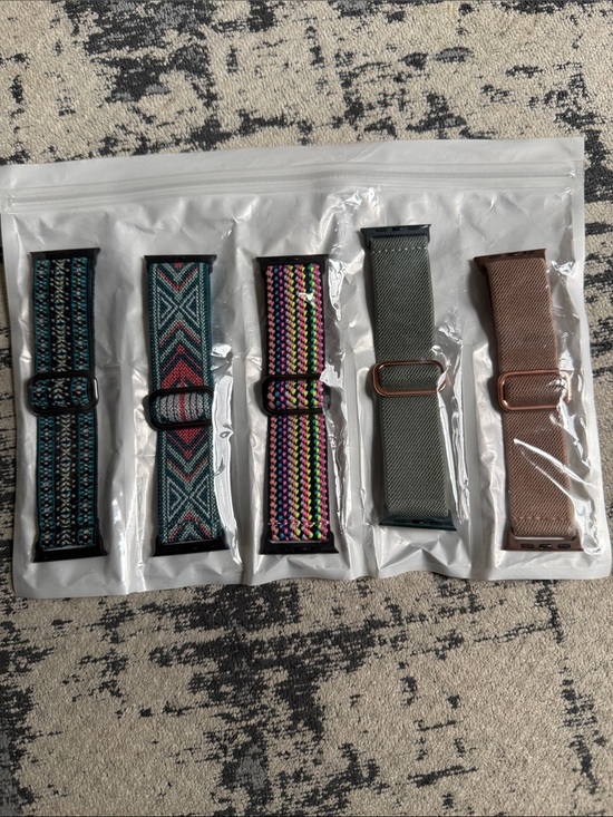 Other - Multicolor & Brown Woven Replacement Watch Bands - Pack of 5